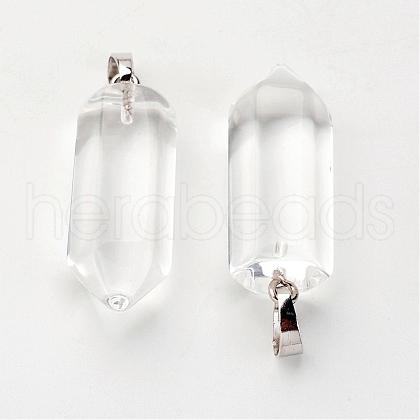 Brass Glass Pendants G-O160-03M-1