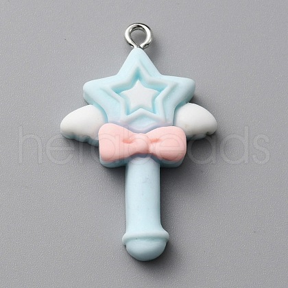 Opaque Resin Pendants RESI-CJC0011-27B-1