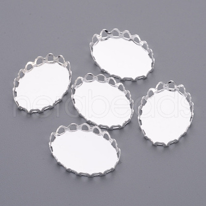 Brass Cabochon Settings KK-C2896A-S-1