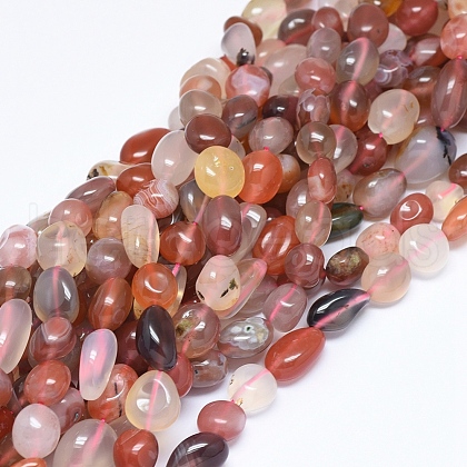 Natural Agate Beads Strands G-D0004-A02-09-1