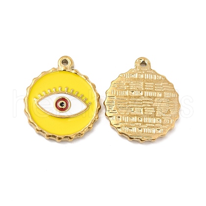 PVD Vacuum Plating 201 Stainless Steel Enamel Pendants STAS-J401-VC839-1