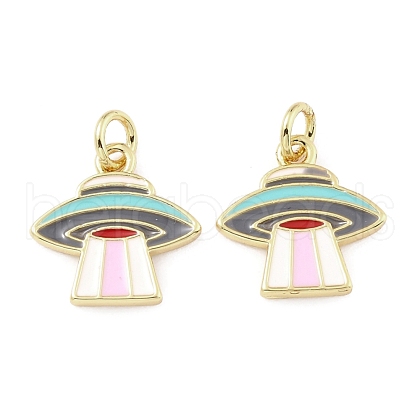 Brass Enamel Pendants KK-K250-37G-1