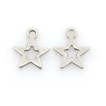 Tarnish Resistant 304 Stainless Steel Charms STAS-J014-10-1
