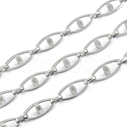 Tarnish Resistant Handmade 304 Stainless Steel Link Chains CHS-M004-03P-1