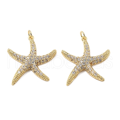 Brass Micro Pave Cubic Zirconia Pendants KK-R229-08G-1