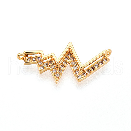 Brass Micro Pave Cubic Zirconia Pendants KK-N263-35G-1