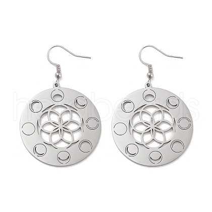 Non-Tarnish 304 Stainless Steel Dangle Earrings EJEW-P271-11P-1