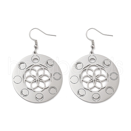 304 Stainless Steel Dangle Earrings EJEW-P271-11P-1