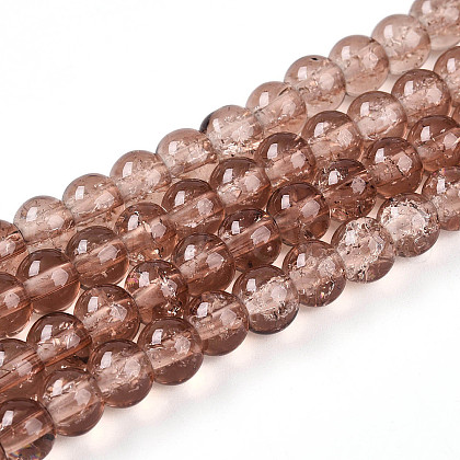 Crackle Glass Beads Strands X-CCG-Q001-6mm-07-1