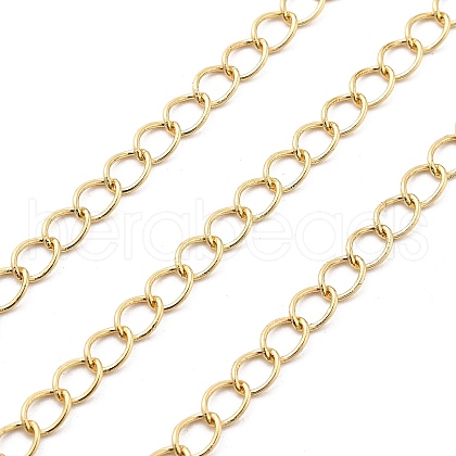 Brass Curb Chains KK-P304-02C-KCG-1