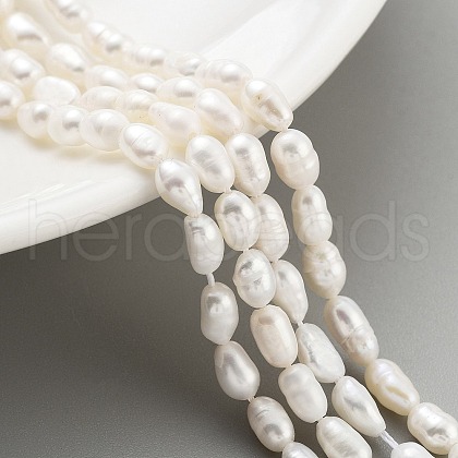 Natural Cultured Freshwater Pearl Beads Strands PEAR-P062-04B-1