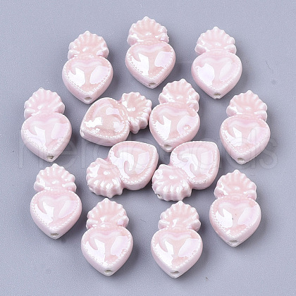 Handmade Porcelain Beads X-PORC-T005-005G-1