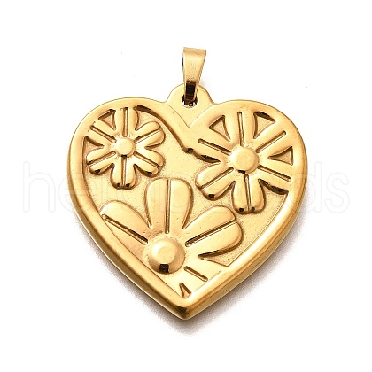 304 Stainless Steel Pendants STAS-B079-02G-02-1