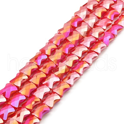 AB Color Plate Glass Beads Strands EGLA-P051-06A-B04-1