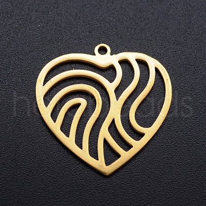 201 Stainless Steel Filigree Charms STAS-T046-JN249-2-1