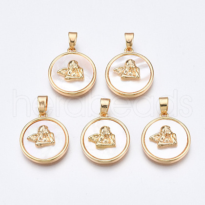 Natural Sea Shell Pendants KK-Q277-013-NF-1