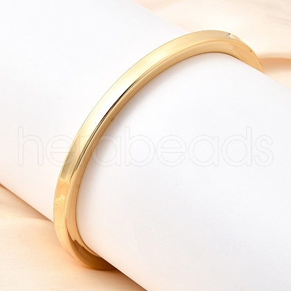 Brass Plain Bangles for Women BJEW-D339-01G-1