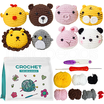 DIY Doll Crochet Kit DIY-WH0502-44-1