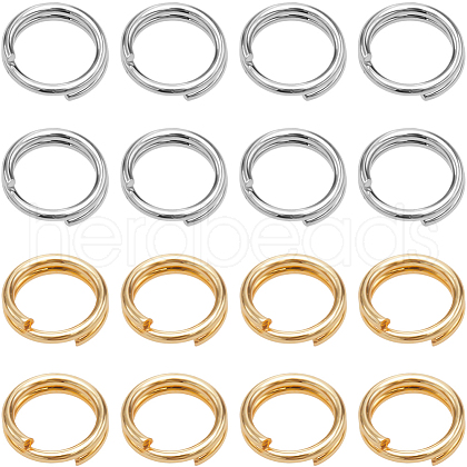 SUNNYCLUE 2 Colors 304 Stainless Steel Split Rings STAS-SC0009-25D-1