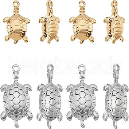 Unicraftale 10Pcs 2 Style 304 Stainless Steel Pendants STAS-UN0031-13-1