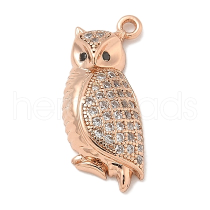 Rack Plating Brass Micro Pave Cubic Zirconia Pendants KK-L224-056RG-1