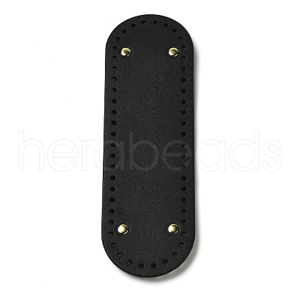 PU Leather Oval Long Bottom for Knitting Bag DIY-K079-01C-1