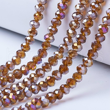 Electroplate Glass Beads Strands EGLA-A034-T8mm-B08-1