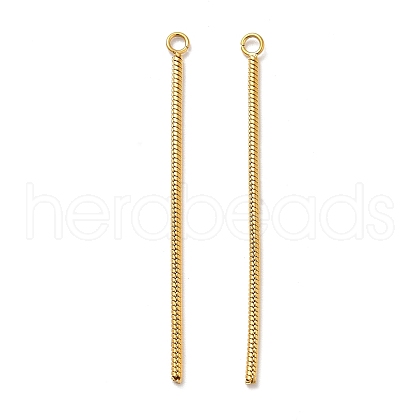PVD Vacuum Plating 201 Stainless Steel Snake Chain Tassel Big Pendants STAS-I695-01G-1