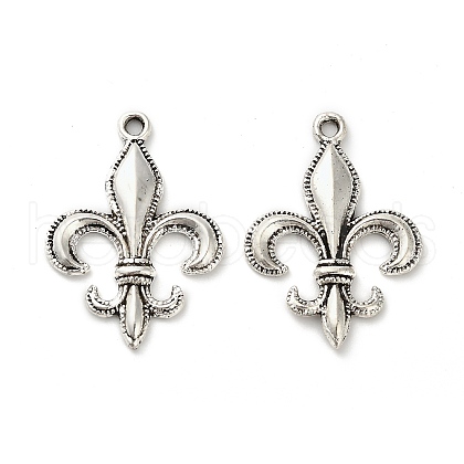 Lily Symbol Tibetan Style Alloy Pendants PALLOY-E776-01AS-01-1