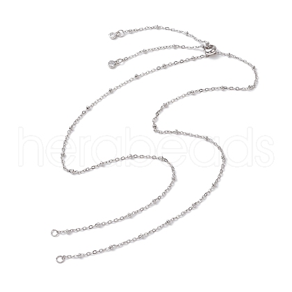 304 Stainless Steel Slider Necklace Makings AJEW-JB01258-02-1