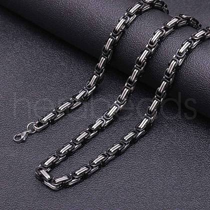 Stainless Steel Byzantine Chain Necklaces for Men FS-WG56795-85-1