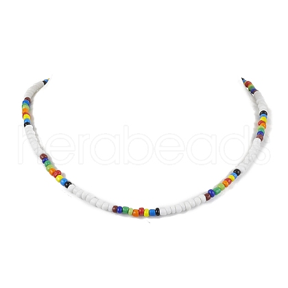 Bohemia Glass Seed Beaded Necklaces NJEW-JN04780-1