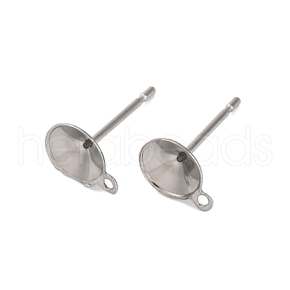 Anti-Tarnish 304 Stainless Steel Stud Earring Findings STAS-S151-01P-G-1