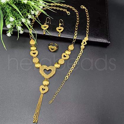 Brass Bracelets & Earrings & Necklaces & Rings Sets FS-WGD70CA-03-1