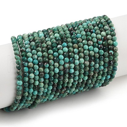 Natural Chrysocolla Beads Strands G-P514-A03-02-A-1