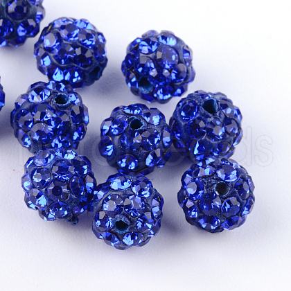 Handmade Polymer Clay Disco Ball Beads RB-R040-6mm-09-1