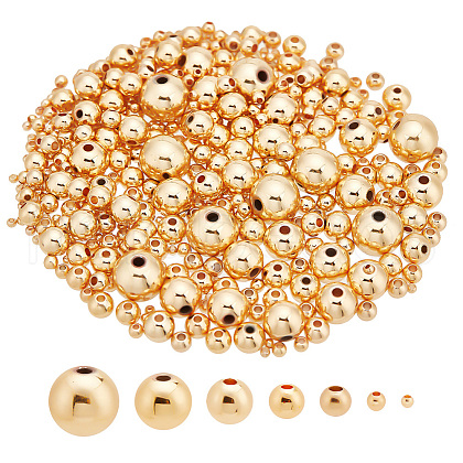 ANATTASOUL 360Pcs 7 Styles Rack Plating Brass Beads KK-AN0001-08-1