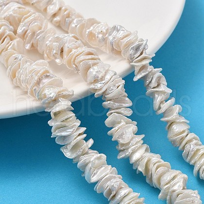 Natural Baroque Keshi Pearl Beads Strands PEAR-P064-14A-01A-1
