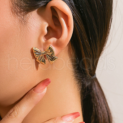 Bowknot Alloy Stud Earrings WGF38D2-09-1