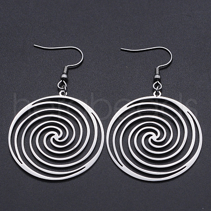 Tarnish Resistant 201 Stainless Steel Dangle Earrings STAS-S105-JN602-1-1