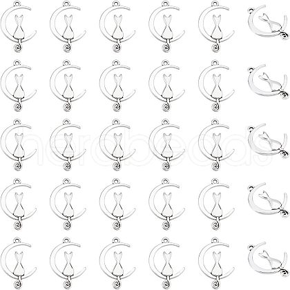 SUPERFINDINGS 150Pcs Tibetan Style Alloy Pendants TIBE-FH0001-16-1