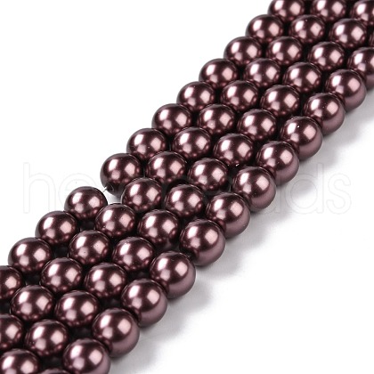 Eco-Friendly Grade A Glass Pearl Beads HY-J002-8mm-HX043-1