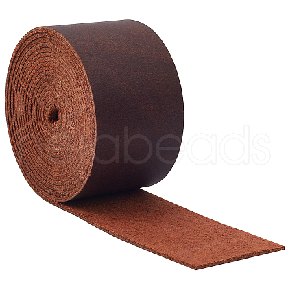 2M Flat AB Grade Cowhide Leather Cord AJEW-WH0479-73G-03-1