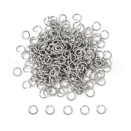 304 Stainless Steel Jump Rings X-STAS-E011-6x0.8mm-1