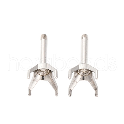 304 Stainless Steel Stud Earring Findings STAS-B091-02B-06P-1