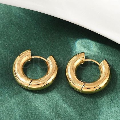 202 Stainless Steel Polishing Hoop Earrings EJEW-M106-02G-01-1