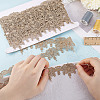 HOBBIESAY 5 Yards Metallic Yarn Flower Lace Trim Ribbons SRIB-HY0001-07B-5