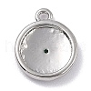 Brass Micro Pave Cubic Zirconia Charms ZIRC-I054-13P-02-3