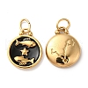 Ion Plating(IP) 304 Stainless Steel Enamel Pendants STAS-A080-43G-05-1