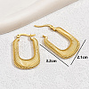 Stainless Steel U-Shaped Hip-hop Hoop Earrings RZ9370-3